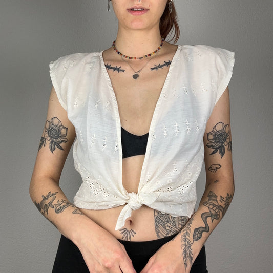 Vintage White top / vest | Bern