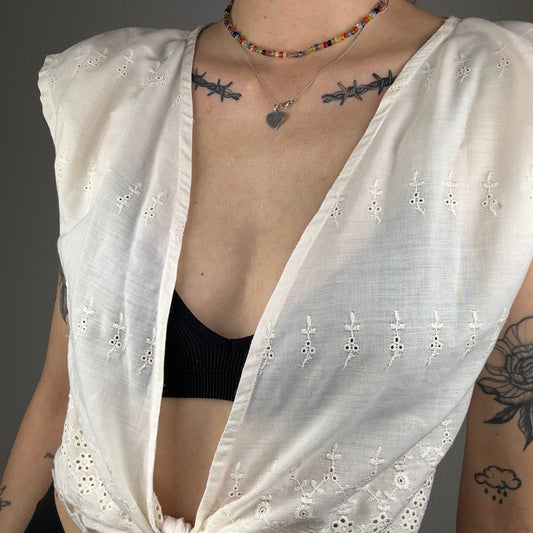 Vintage White top / vest | Bern