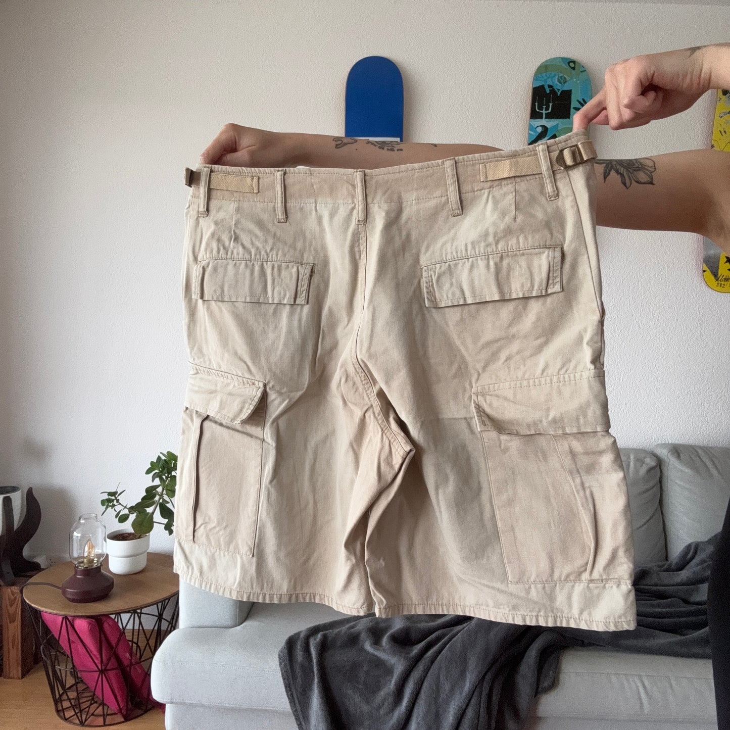 Beige Shorts