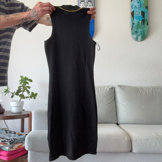 Black Dress with yellow stripe