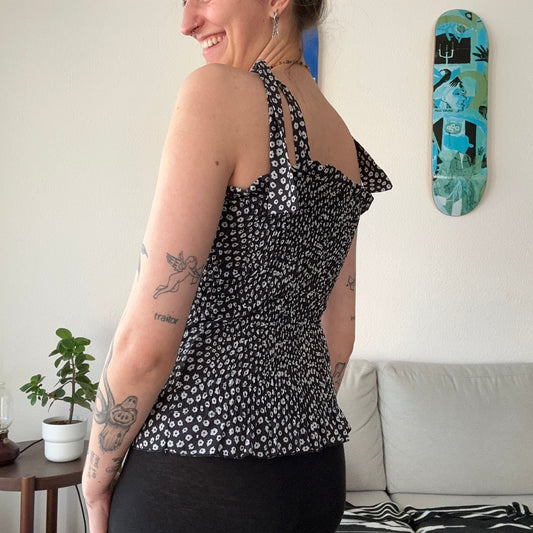 Black Top with white pattern | Bern