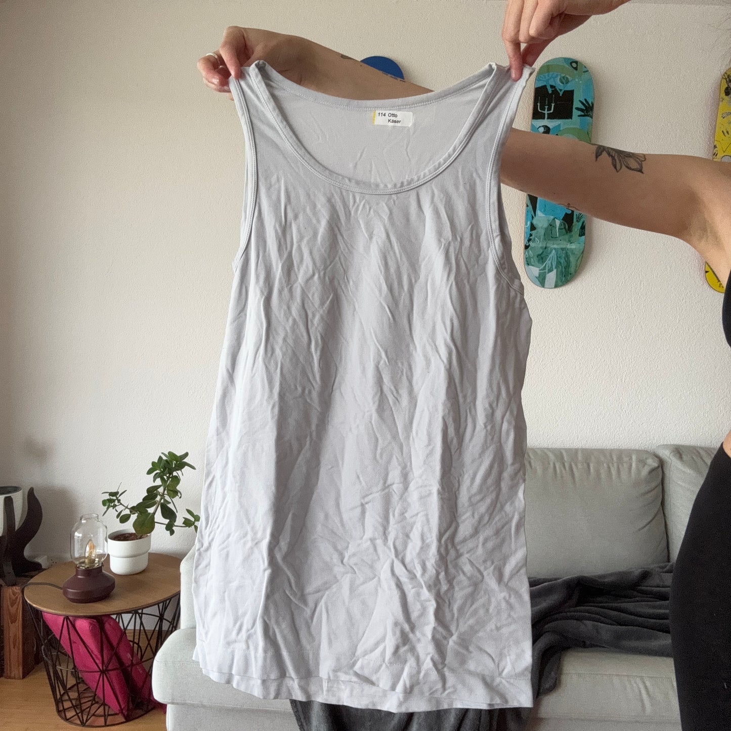 White / Gray Top
