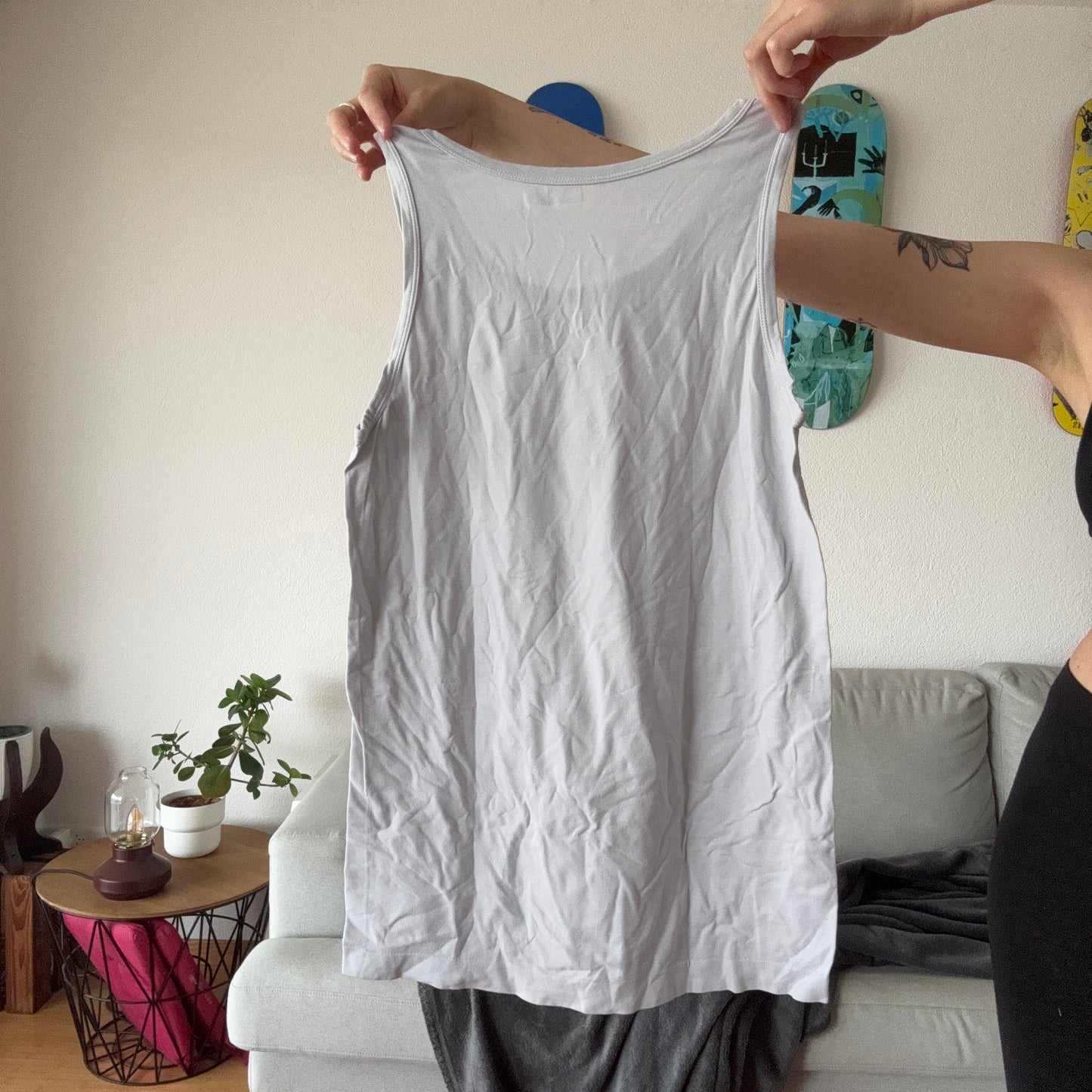 White / Gray Top