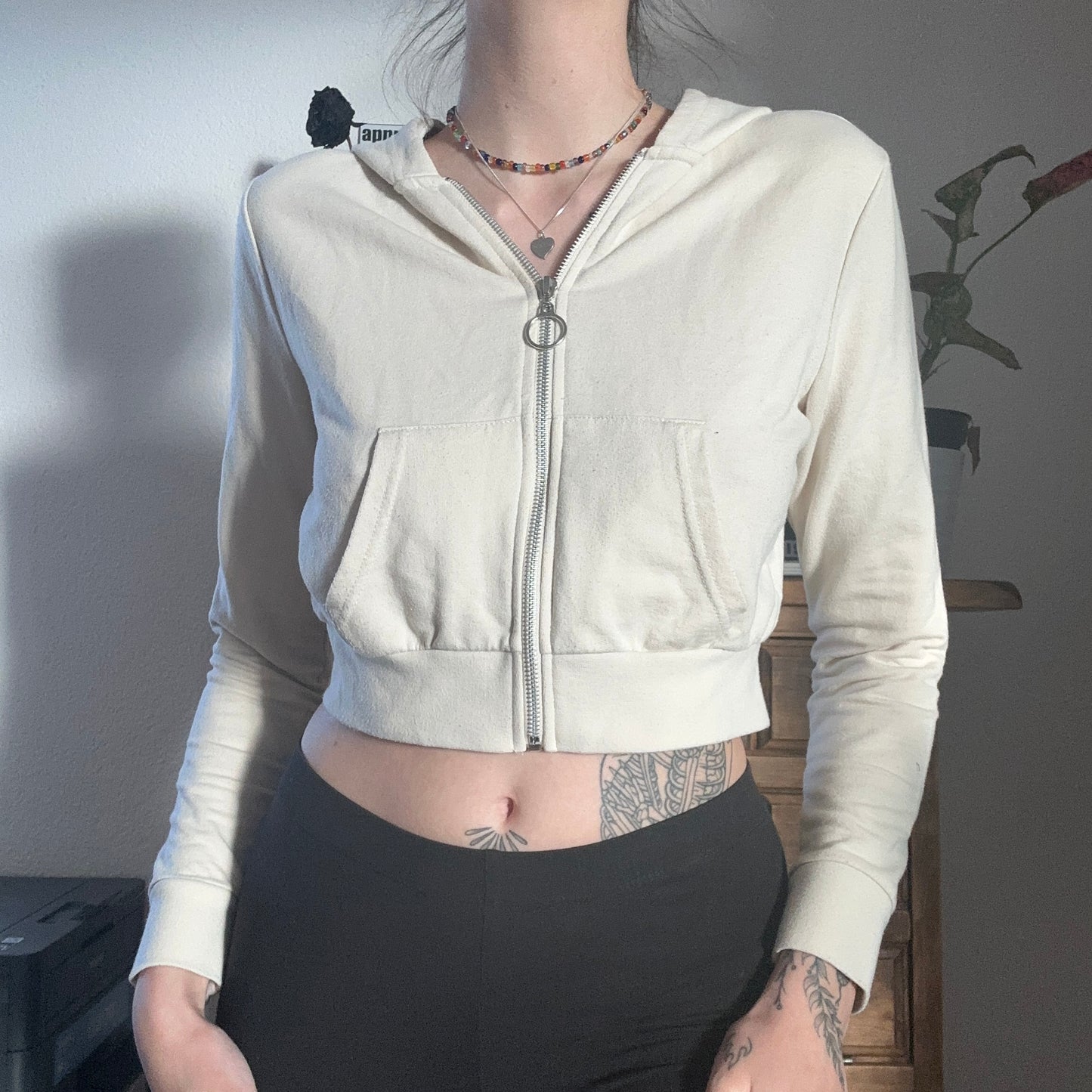 Beige cropped Jacket | Bern