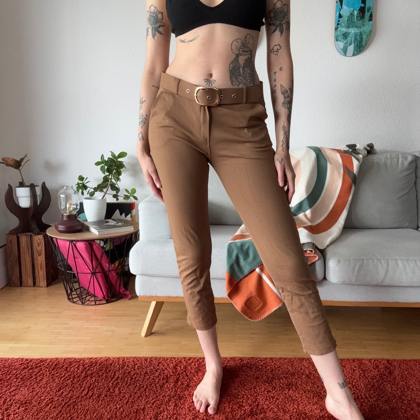 Brown Pants with Belt | Bern
