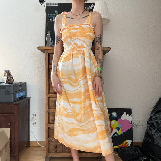 Yellow and white maxi dress | Bern