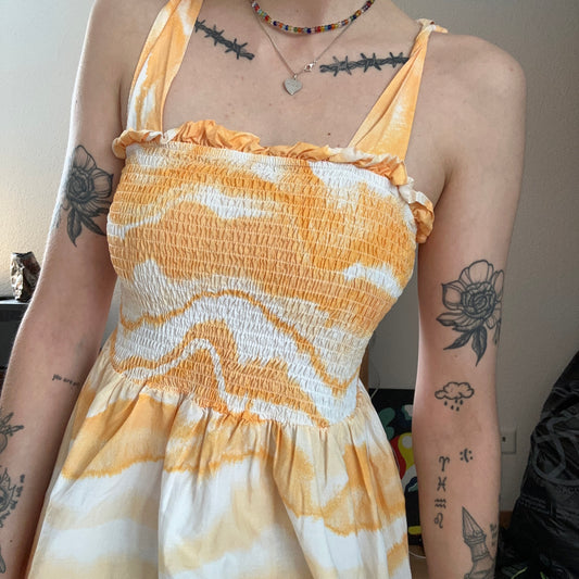 Yellow and white maxi dress | Bern