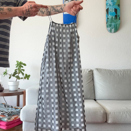 White and Black Checked Dress | Bern