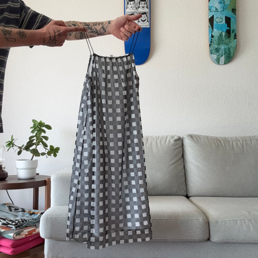 White and Black Checked Dress | Bern