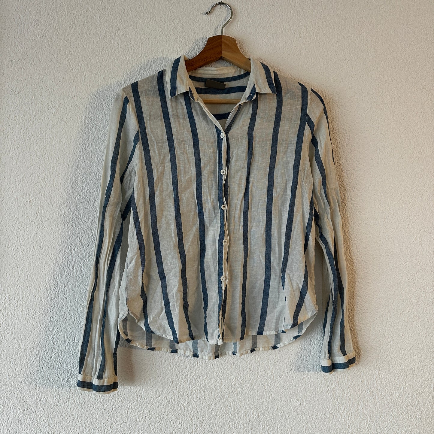 White and blue striped Blouse