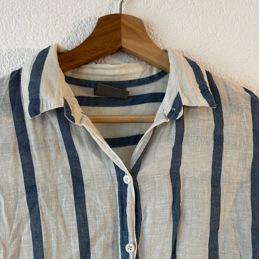 White and blue striped Blouse