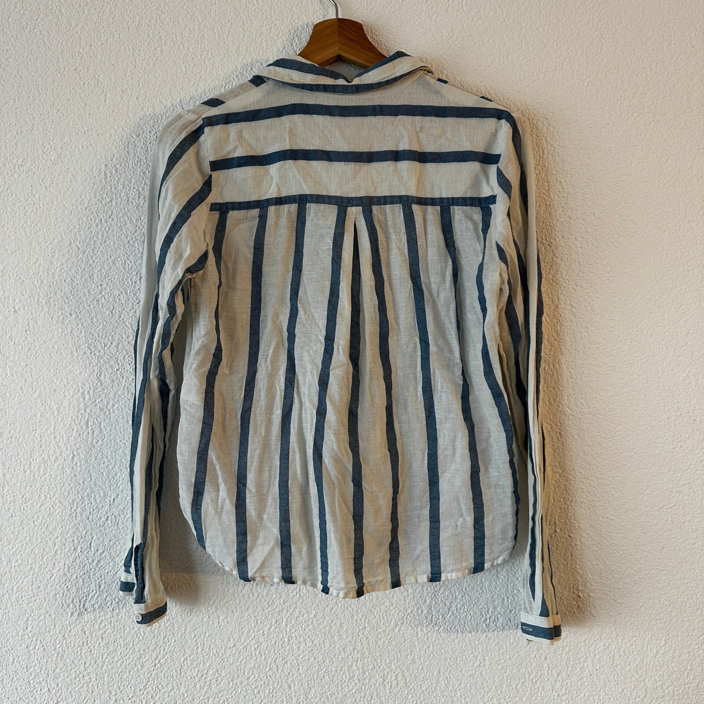 White and blue striped Blouse