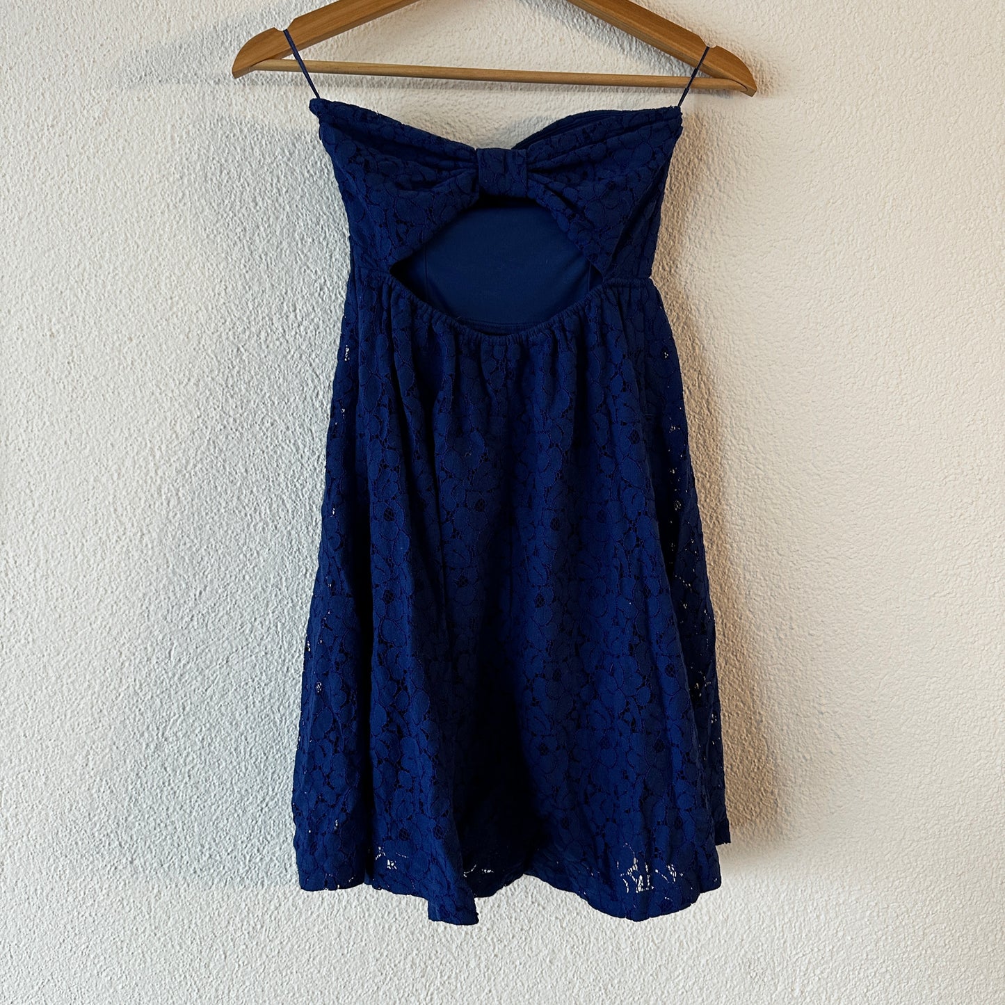 Blue strapless Mini Dress