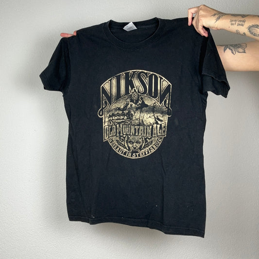 Schwarzes Shirt mit Frontprint | Bern