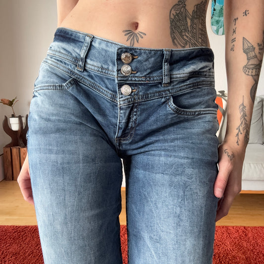 Blue jeans with snake pattern | Bern
