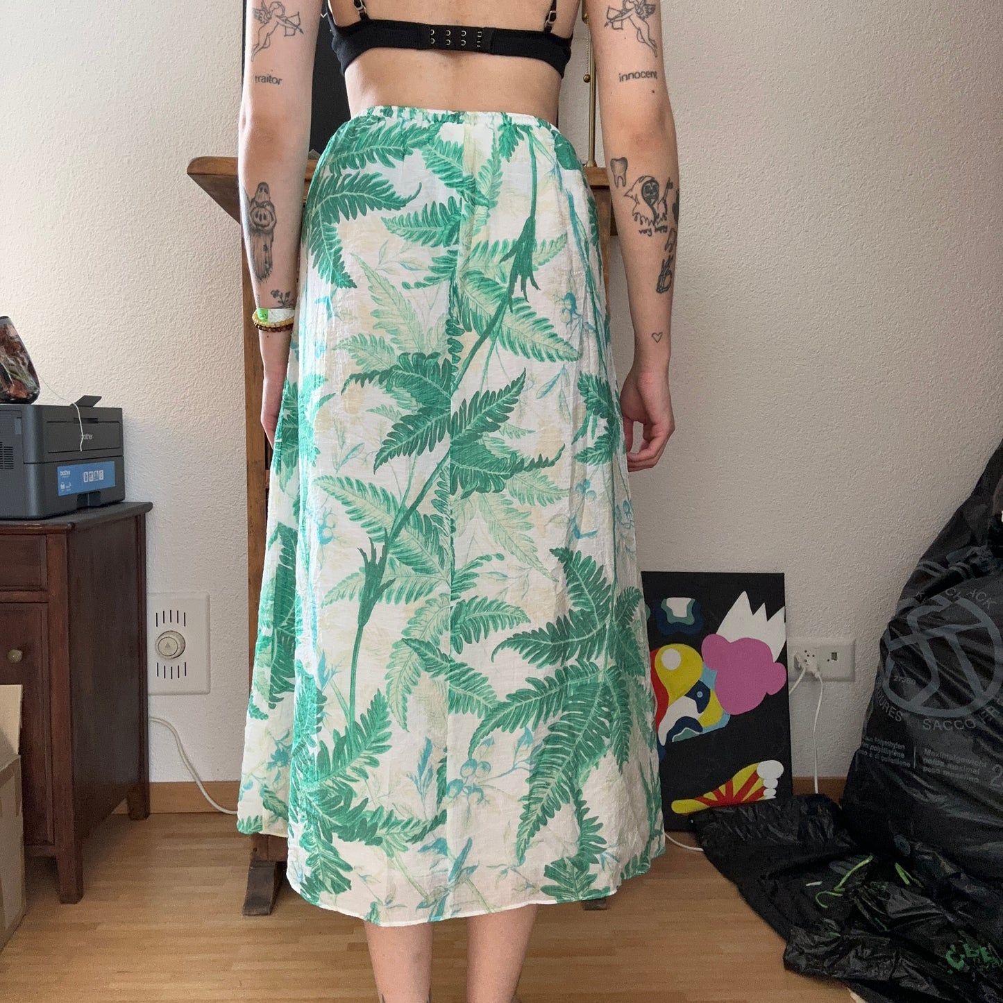 White and Green Skirt | Bern