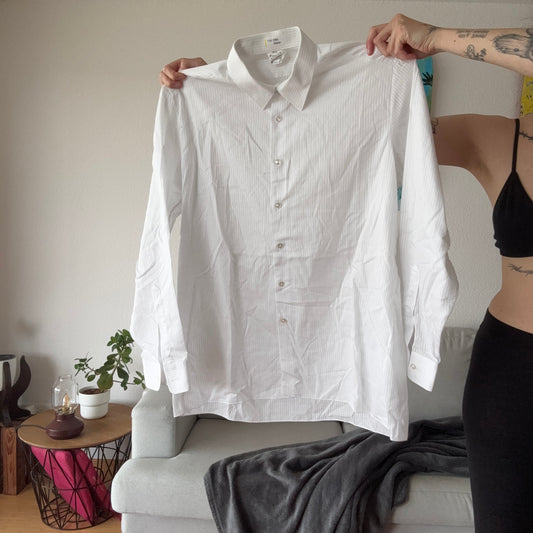 White Blouse with white Stripes | Bern