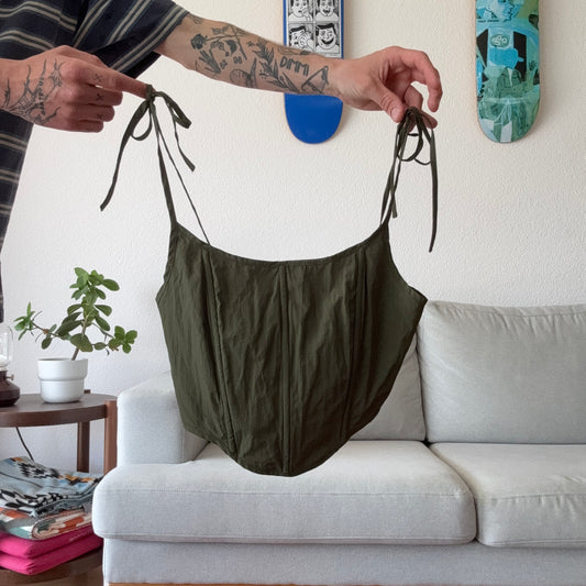 Green Corset Top