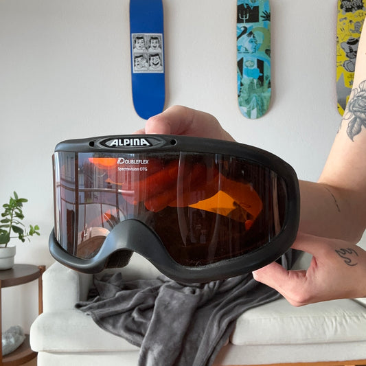 Black ALPINA Ski Goggles / Glasses