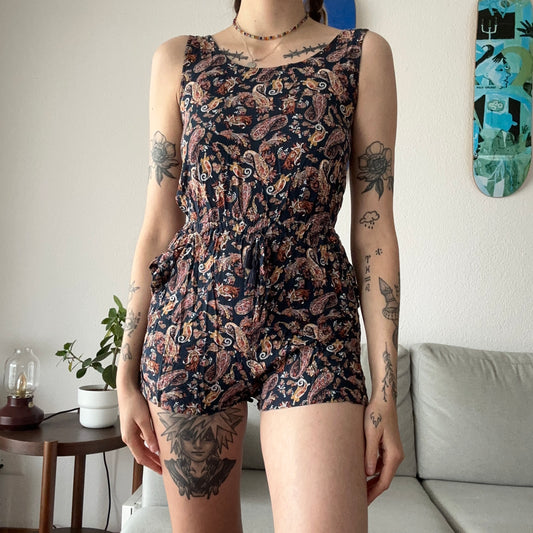 Blue Overall with Colorful Patterns | Bern