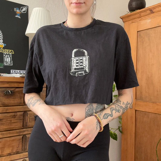 Reworked cropped black Volcom Shirt | Bern