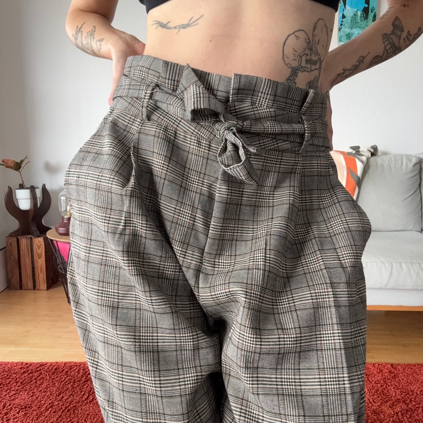 Beige Pants with brown and beige stripes | Bern