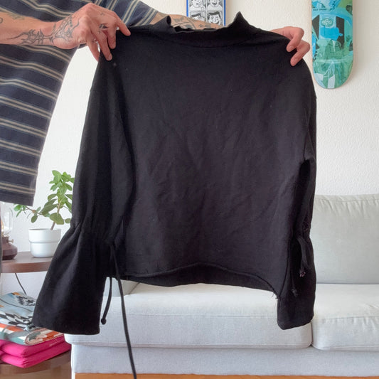 Black Sweater with pink print