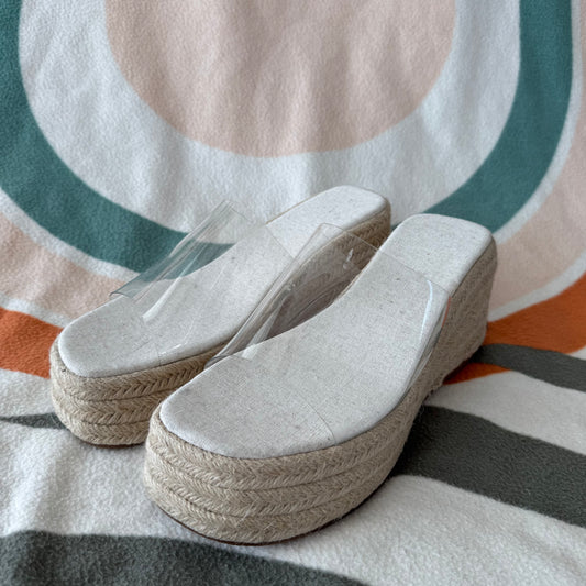 Beige and transparent Highheels