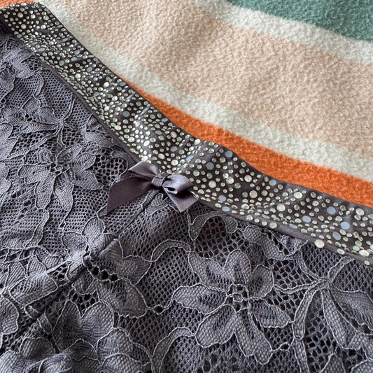 Gray Undies with sparkling top
