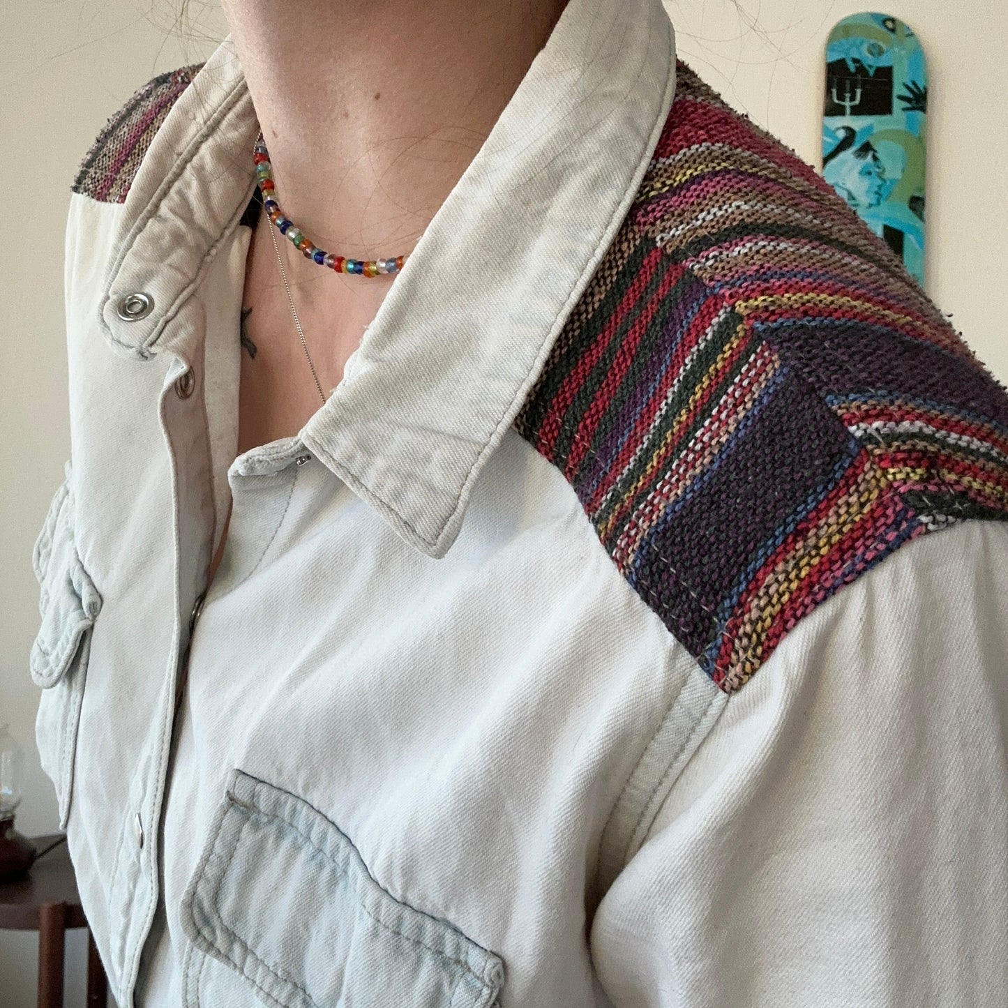 White Blouse with Colorful Details on the back | Bern