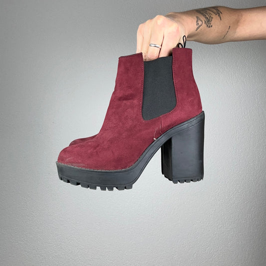 Rote Highheels Stiefel