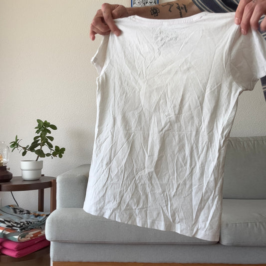 Weißes Hemd mit Justin Bieber-Print