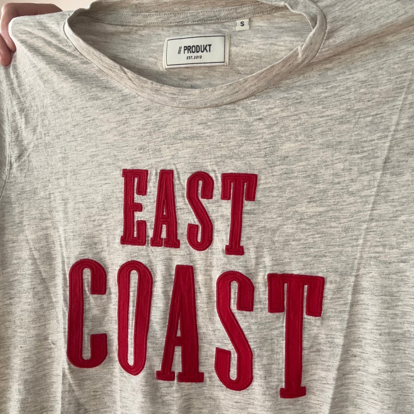 Gray Shirt with red Print