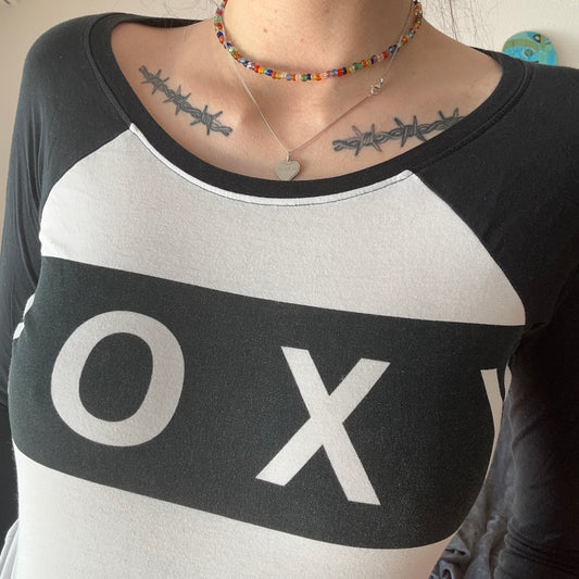 T-shirt à manches longues blanc et noir | Bern