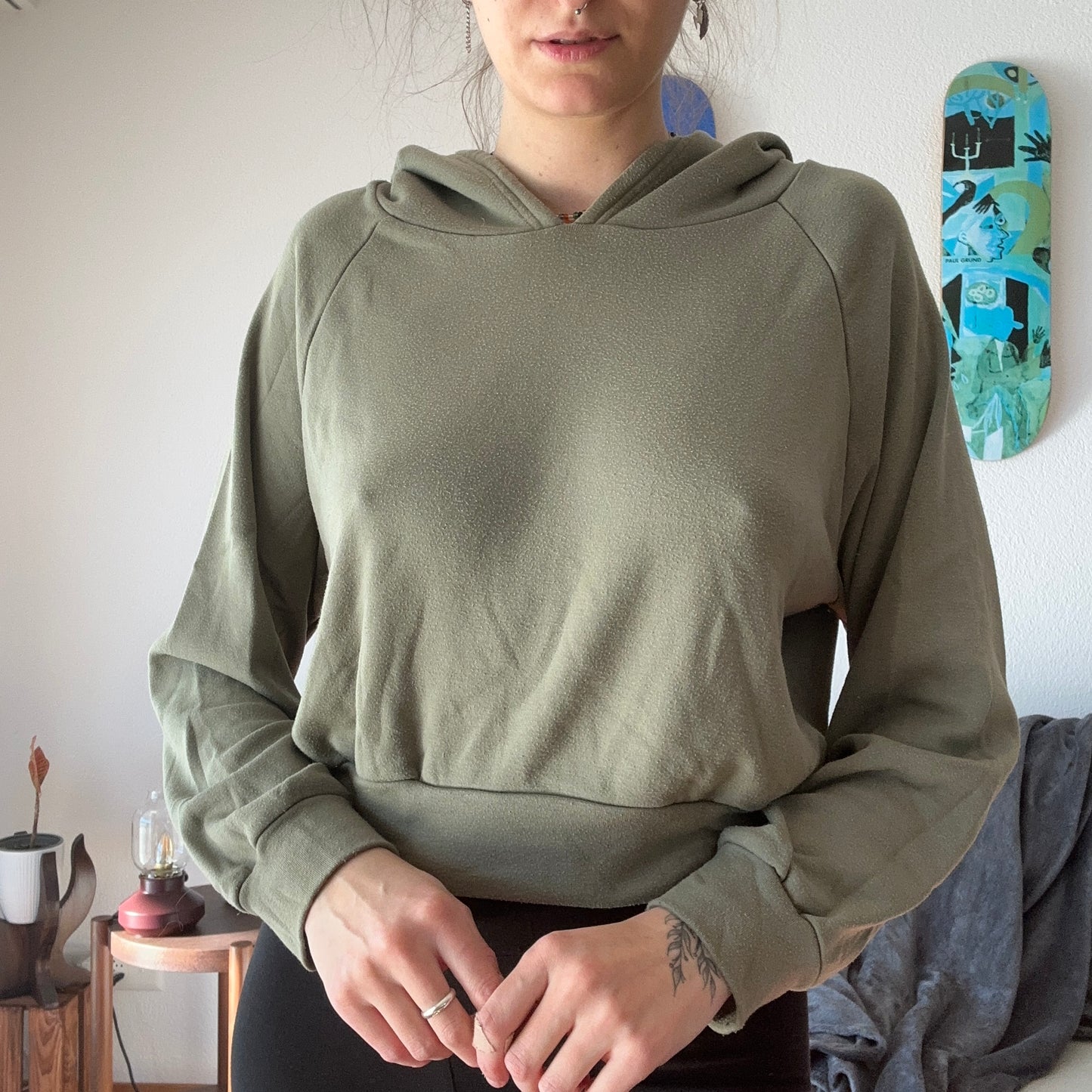 Green cropped Hoodie | Bern