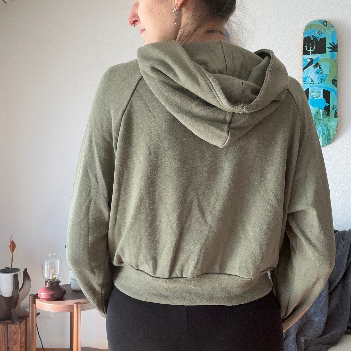 Green cropped Hoodie | Bern