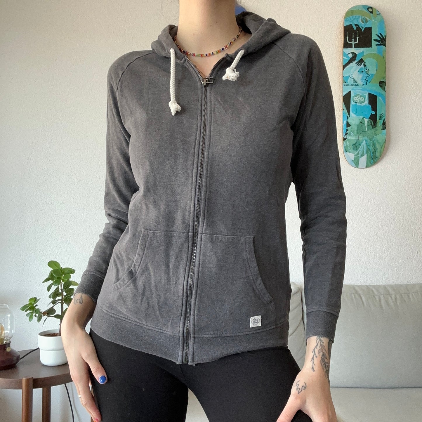 Gray Jacket / Zip up Hoodie