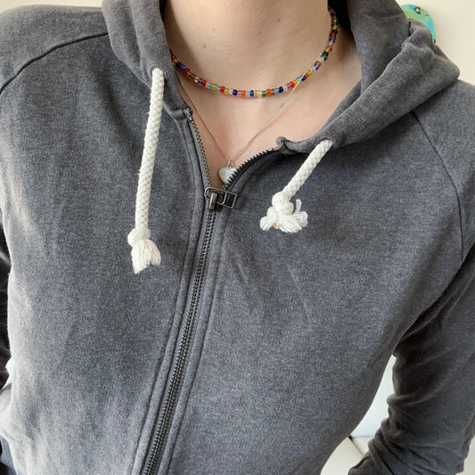 Gray Jacket / Zip up Hoodie