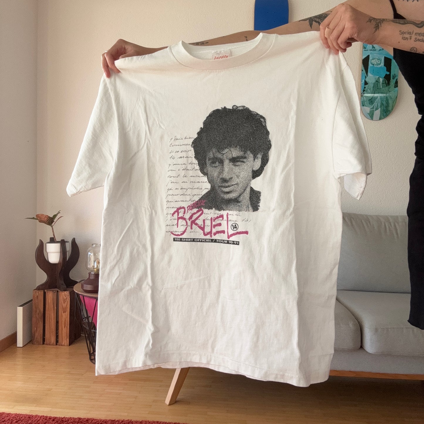 White Shirt with Front Print