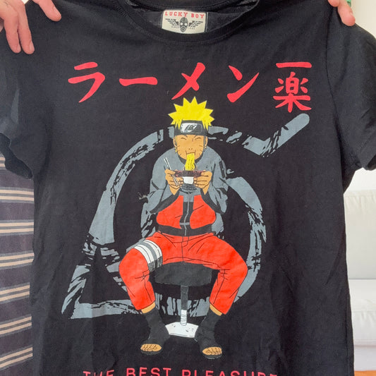 Black Shirt with Naruto Print
