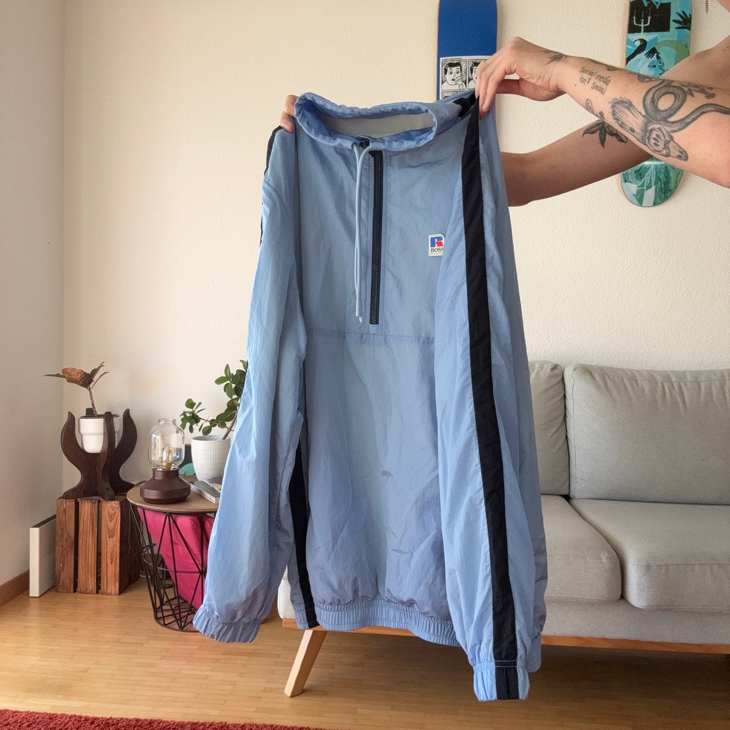 Blue Hugo Boss X RUSSEL ATHLETIC Jacket