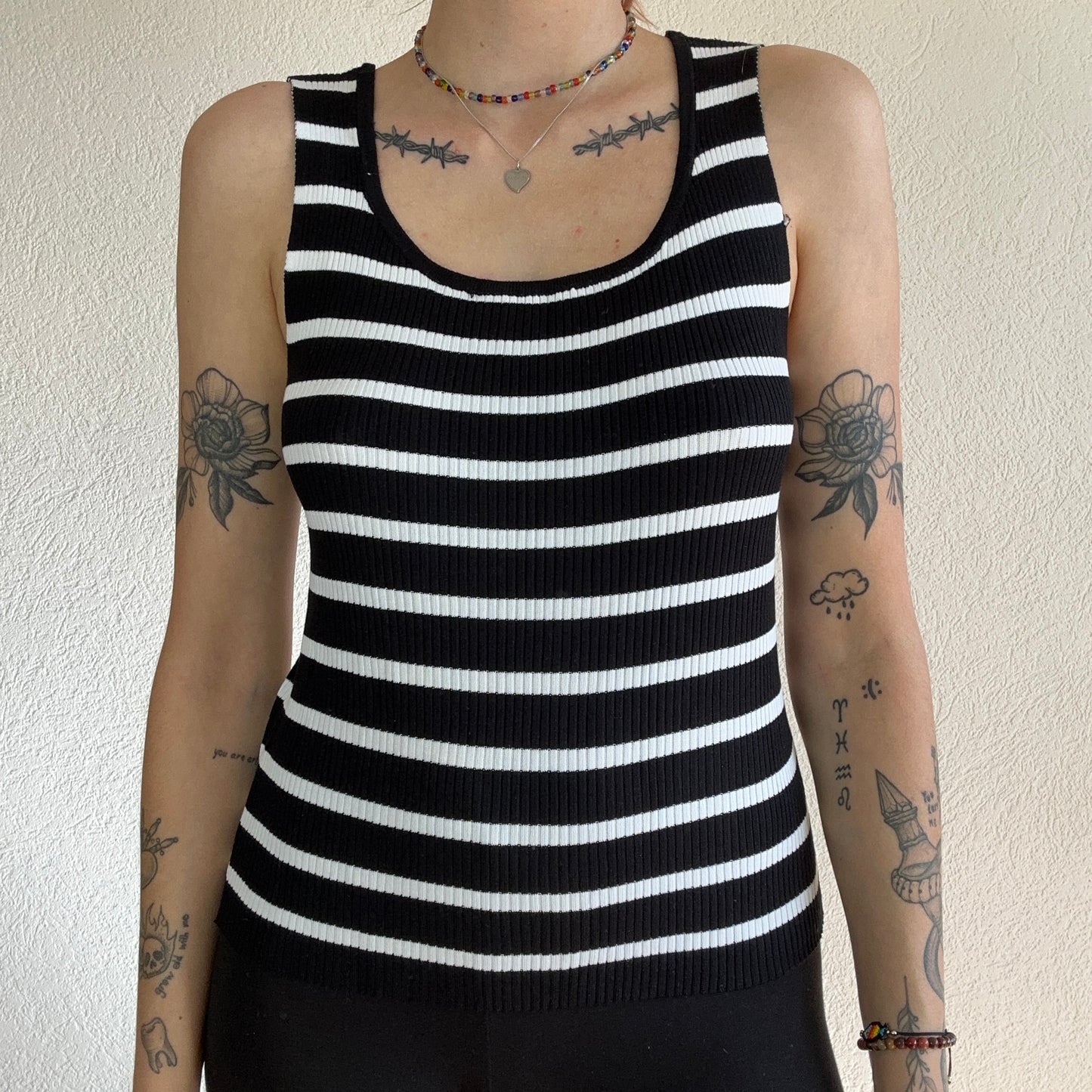 Black and white striped Top | Bern