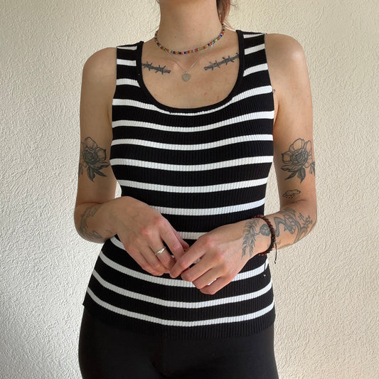 Black and white striped Top | Bern