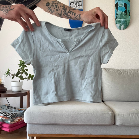 Blue Cropped Shirt | Bern