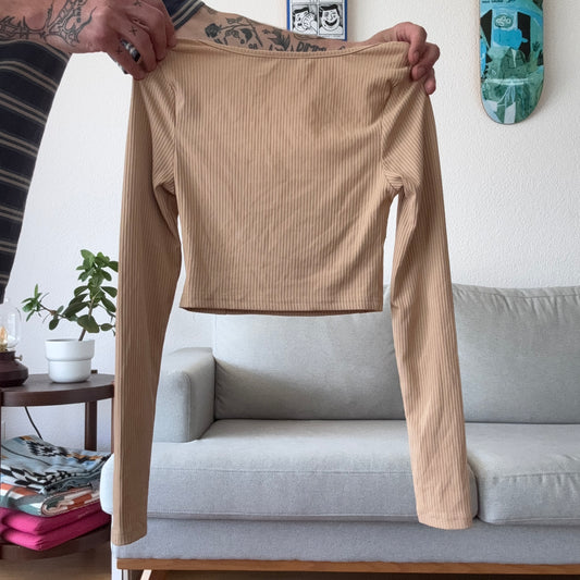 Beige cropped Longsleeve | Bern