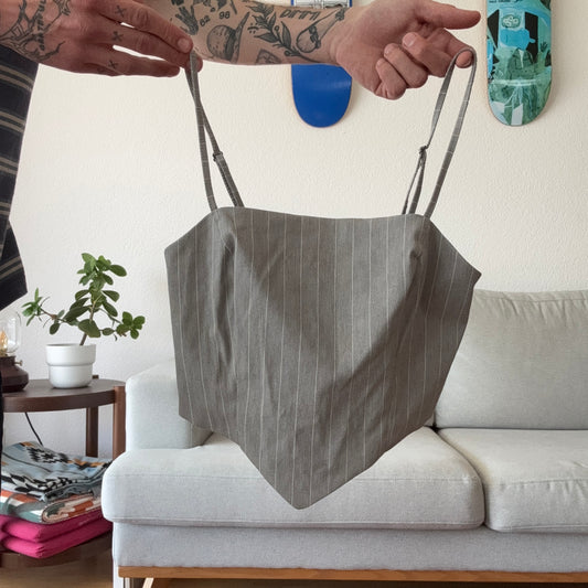 Gray Top with White Stripes | Bern