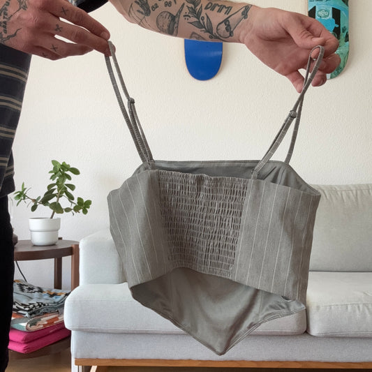 Gray Top with White Stripes | Bern