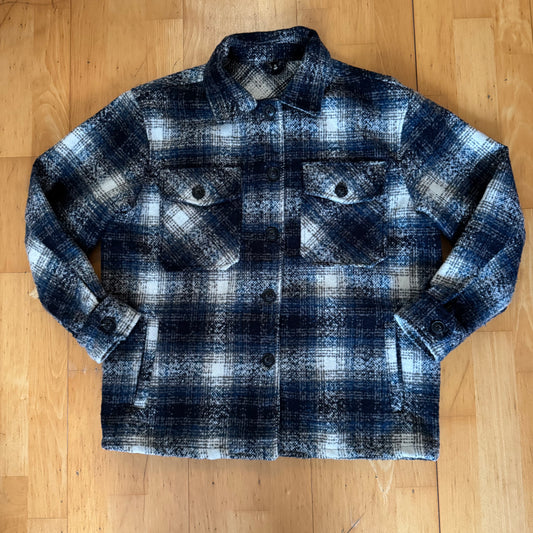 Blue, White and Black Checked Jacket|Bern