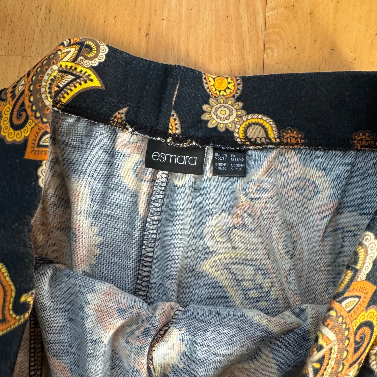 Black Pants with Yellow and Orange Pattern|Bern