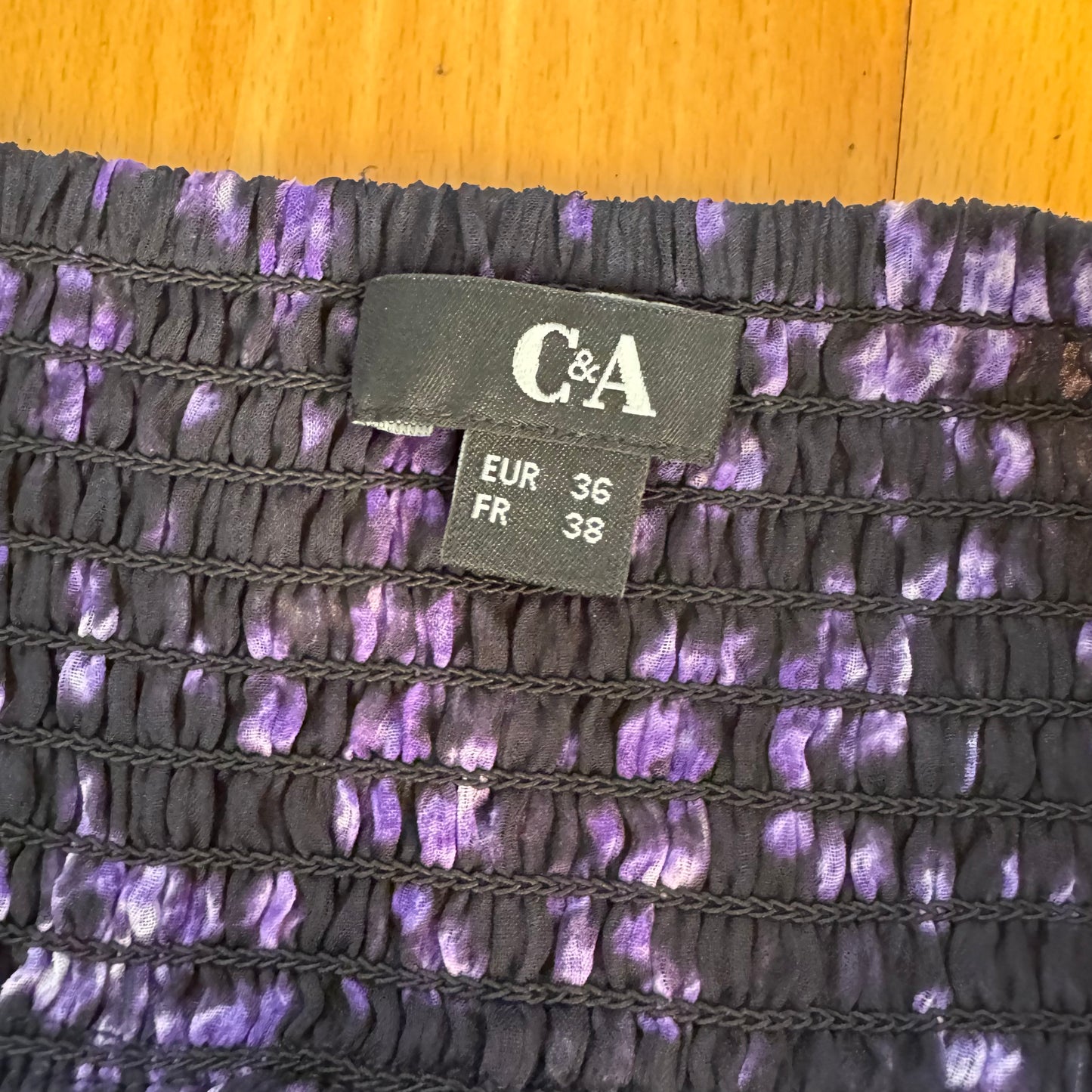 Black Skirt with Purple Pattern